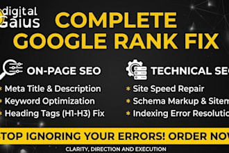 do complete onpage seo and technical website optimization for top google ranking
