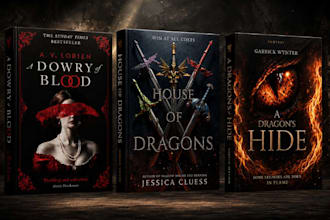 design epic fantasy book cover, dark fantasy and dark gothic book cover for KDP