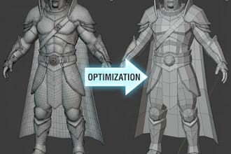 uv unwrapping, topology optimization, and texture baking for stunning results