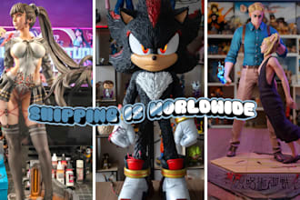 3d print and paint anime figure action figure 3d statues stl resin fdm printing