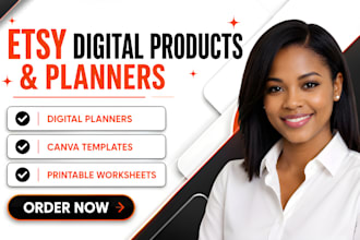 design etsy digital product for etsy shop digital planner etsy digital products