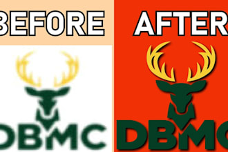 recreate blurry logo to vector, redraw image to svg, dfx, cdr vector file