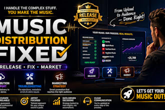 music distribution, music manager, fix distribution issues, and music marketing