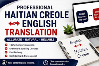professionally translate haitian creole and english