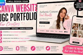 create canva ugc portfolio website canva resume website design ugc media kit