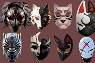sculpt 3d cosplay mask helmet 3d armor design 3d helmet 3d mask for 3d printing
