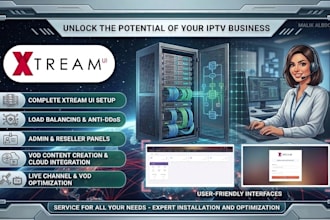 setup, configure, and optimize xtream UI panel, iptv server, and vod