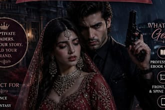 design a canva romantasy or romance novel ebook cover that goes viral on booktok