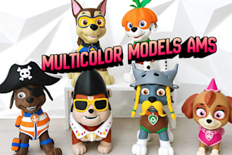 3d print multicolor stl 3mf models, figurines, signs and toys with bambu lab ams