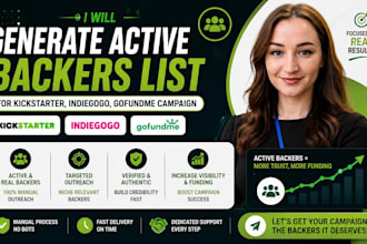 generate active backers list for kickstarter indiegogo gofundme campaign