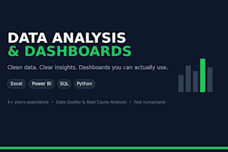 clean, analyze, and visualize your data in excel, power bi, or sql