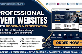 build a professional event website with booking and registration