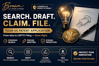search draft and file US patent application as your patent attorney uspto patent