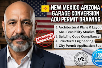 draw new mexico arizona garage conversion adu permit draw garage convert rental