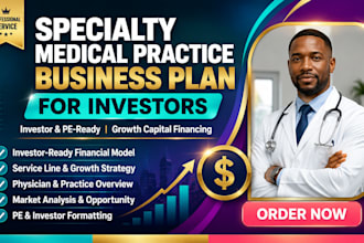 create a healthcare clinic expansion business plan with financials