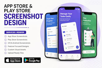 design professional app store screenshots for ios and android