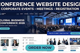 design event conference website for corporate events and meetings