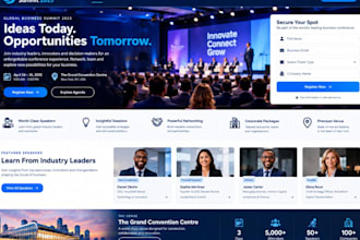 design conference website, event website for corporate events and meetings