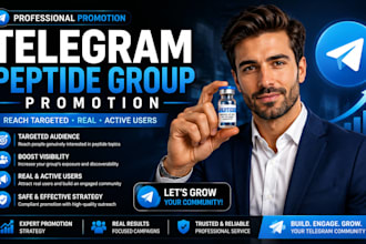 telegram promotion, telegram peptide group hit 3m active users peptide promotion