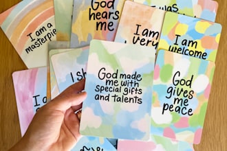 design christian affirmation card self help card decks tarot card prayer journal