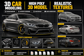 body kit 3d car model, car parts, wide body kit, 3d printing