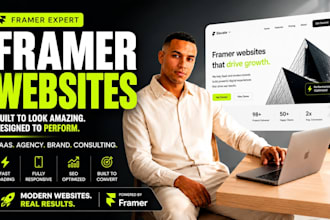 build framer website for brands, saas, agency, consulting or do figma to framer