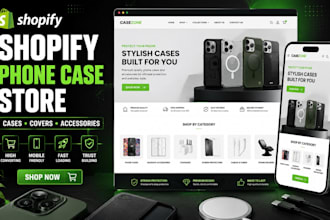 design a shopify phone case and shopify accessories shopify store