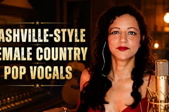 record nashville style female country pop vocals for your song or demo