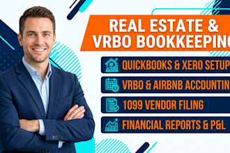 setup quickbooks real estate bookkeeping vrbo accounting 1099 vendor filing xero