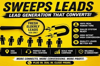 profitable sweeps leads, gamblers leads, bank leads first hit leads, auto dialer