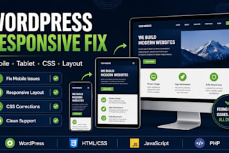 fix wordpress mobile responsive and CSS layout issues