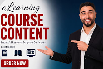create impactful elearning course content, lesson scripts and course curriculum