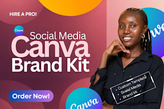 design a professional canva brand kit guidelines editable social media templates