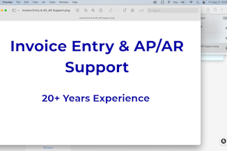 provide accurate data entry and invoice services