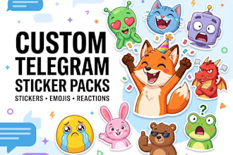 create custom telegram stickers, sticker pack and emojis