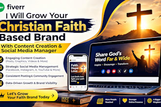 grow your christian faith based brand with content creation social media manager