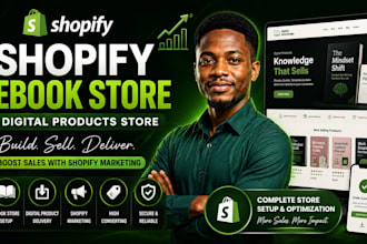 setup shopify ebook store, digital products shopify store, shopify marketing