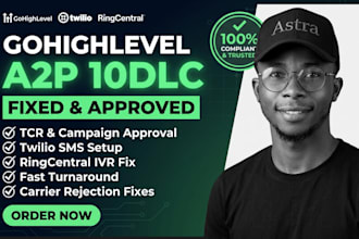 fix gohighlevel a2p 10dlc SMS registration approval ringcentral ivr a2p twilo