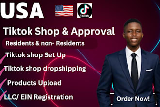 establish a business tiktok shop create a USA tiktok shop and register llc
