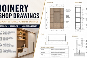 create joinery shop drawings and architectural joinery details