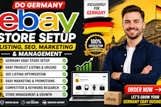 do germany ebay store setup, germany ebay listing, SEO, marketing and management