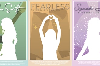 create aesthetic minimalist music and album posters
