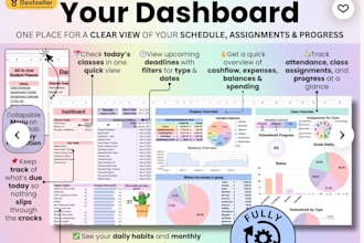 create custom school spreadsheets, attendance trackers gradebooks and dashboard