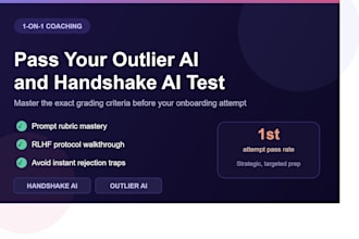 coach you to pass outlier ai and handshake assessments