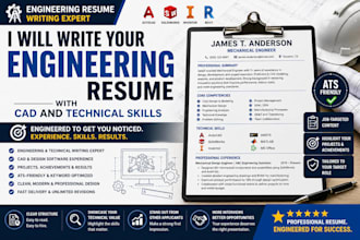 write engineering resume with cad and technical skills