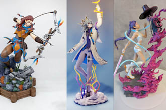 3d print and paint custom anime figure miniature warhammer resin printing
