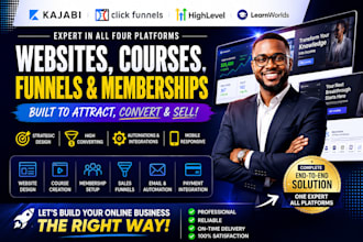 be your kajabi, clickfunnels, gohighlevel, learnworlds website and course expert
