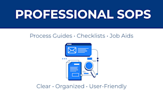 create professional sops process guides checklists and job aids