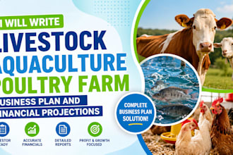 write livestock aquaculture poultry farm business plan and financial projections