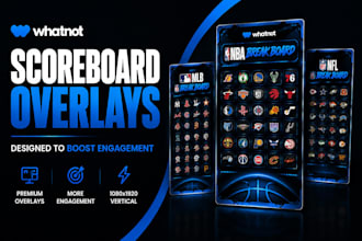 design custom whatnot scoreboard overlays for card breaks
